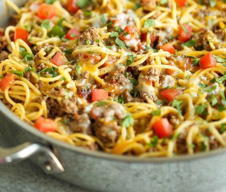 One-Pot Taco Spaghettiis an easy and quick healthy keto dinner ideas recipes that you can cook if you like . In Tasty Recipes blog we got the best easy dinner.