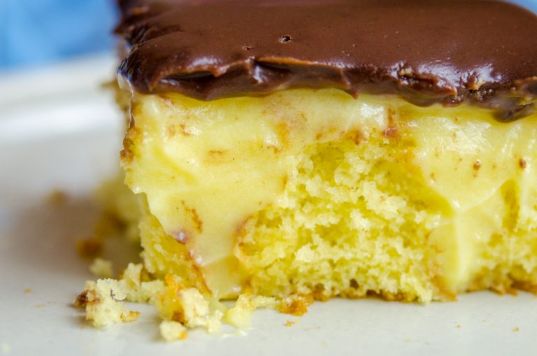 BOSTON CREAM POKE CAKE