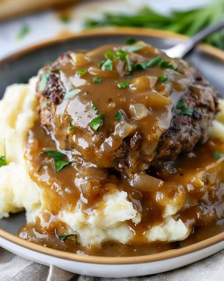 Hamburger Steak with Creamy Onion Gravy