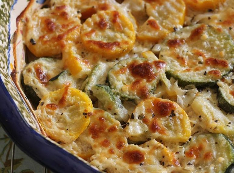 Zucchini and Squash Au Gratin