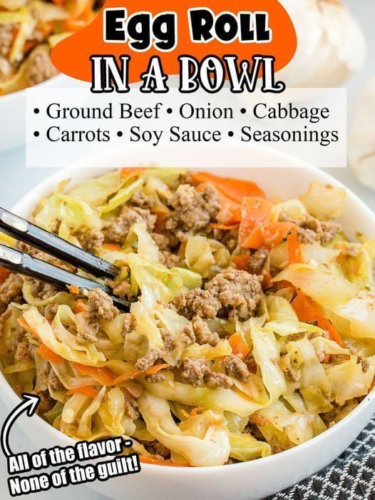 EGG ROLL IN A BOWLis an easy and quick healthy keto dinner ideas recipes that you can cook if you like . In Tasty Recipes blog we got the best easy dinner.