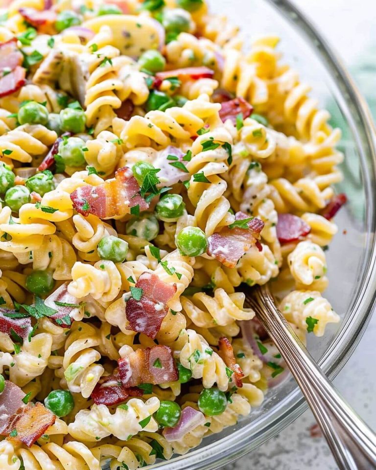 BACON RANCH PASTA SALAD WITH PEAS RECIPE