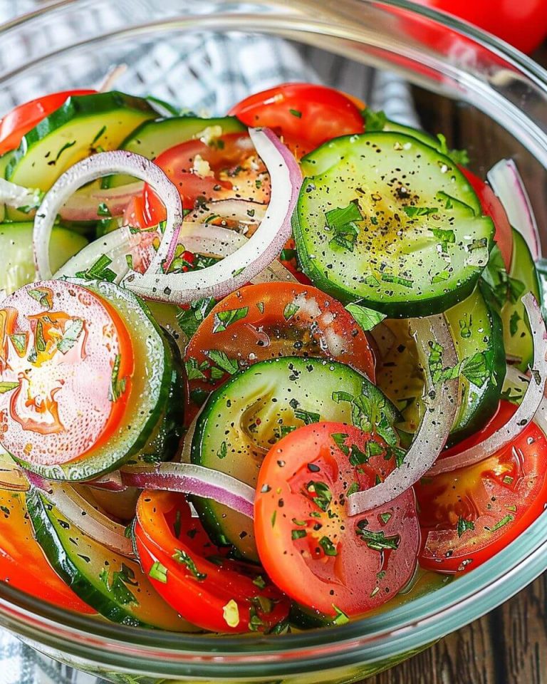 MARINATED CUCUMBERS, ONIONS, AND TOMATOES