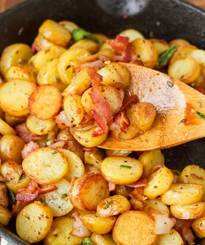 Pan-Fried Fingerling Potatoes with Baconis an easy and quick healthy keto dinner ideas recipes that you can cook if you like . In Tasty Recipes blog we got the best easy dinner.