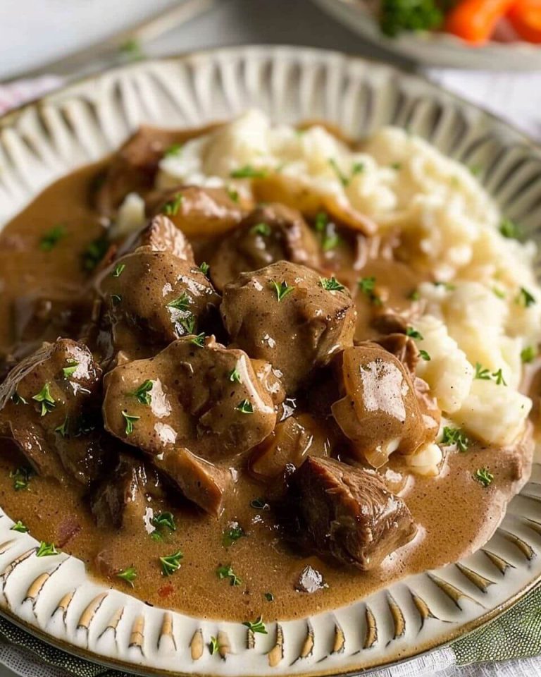 Crock Pot Beef Tips & Gravy
