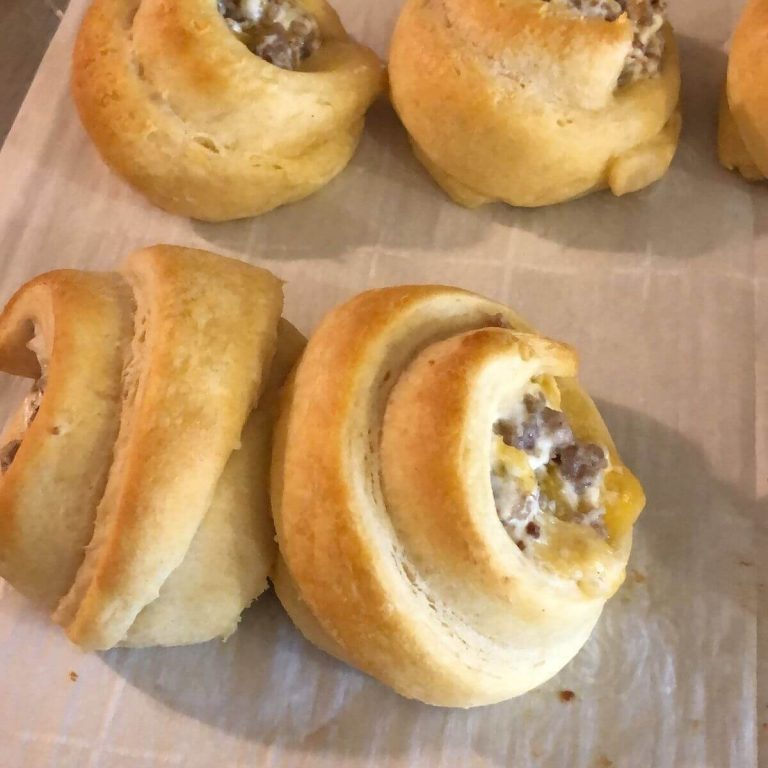 Rotel Sausage & Cream Cheese Crescents