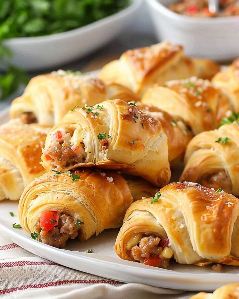 Rotel Sausage & Cream Cheese Crescents