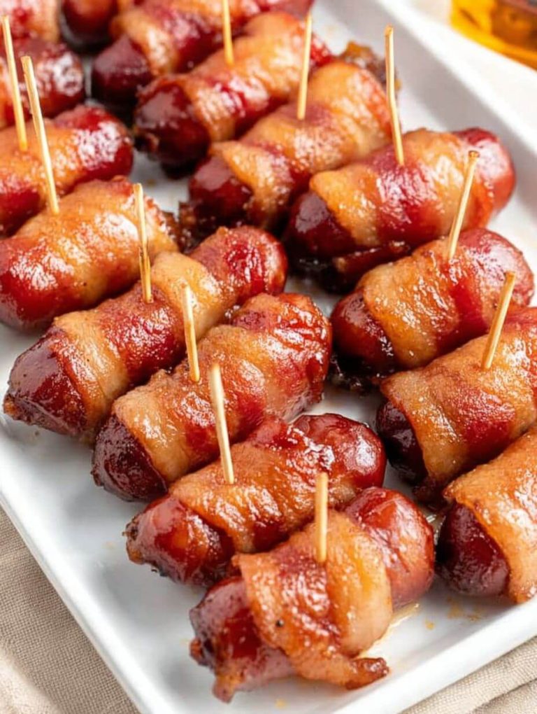 Bacon Wrapped Smokies With Brown Sugar And Butter