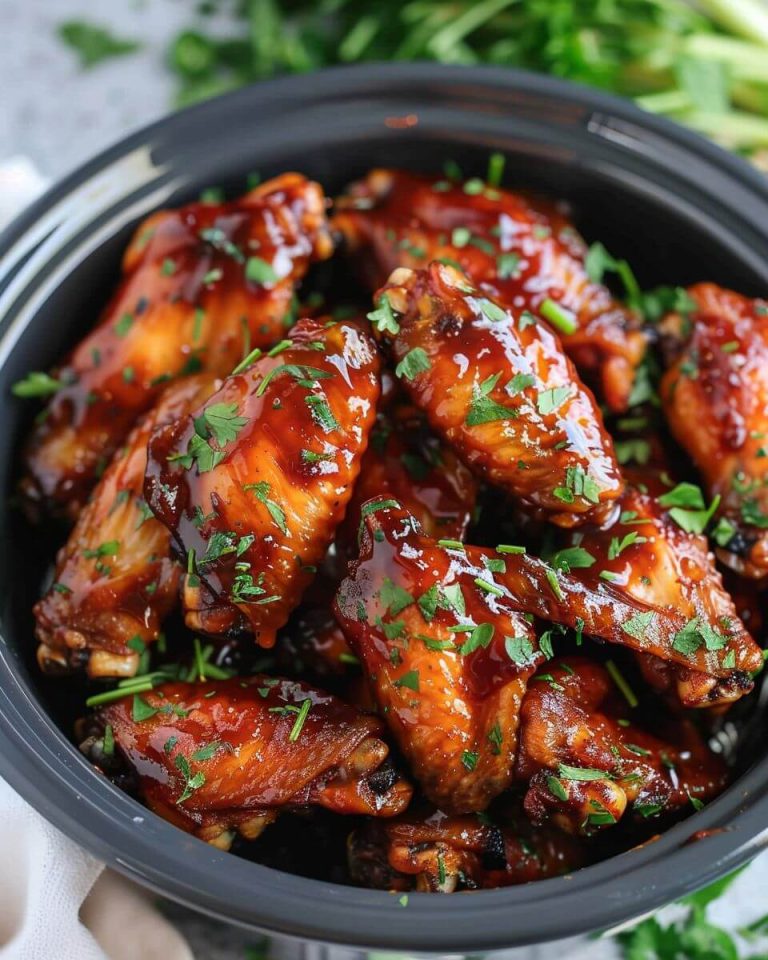 3 Ingredient Crockpot BBQ Wings