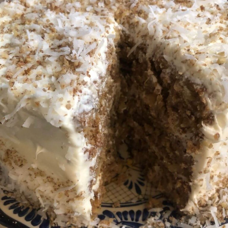 Hawaiian Wedding Cake with Whipped Cream-Cream Cheese Frosting