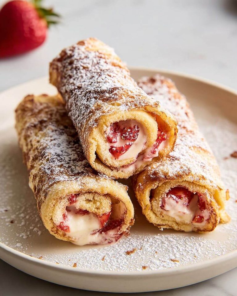 Strawberry French Toast Roll Ups
