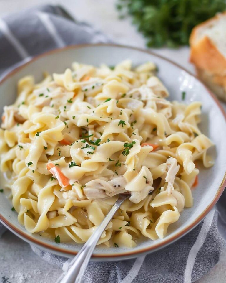 Comforting Chicken & Noodles Crock Pot