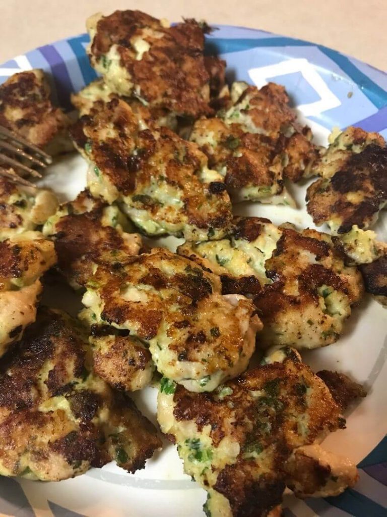 Cheesy Chicken Fritters