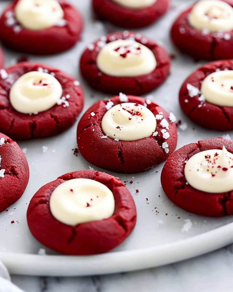 Red Velvet Cream Cheese Thumbprint Cookies