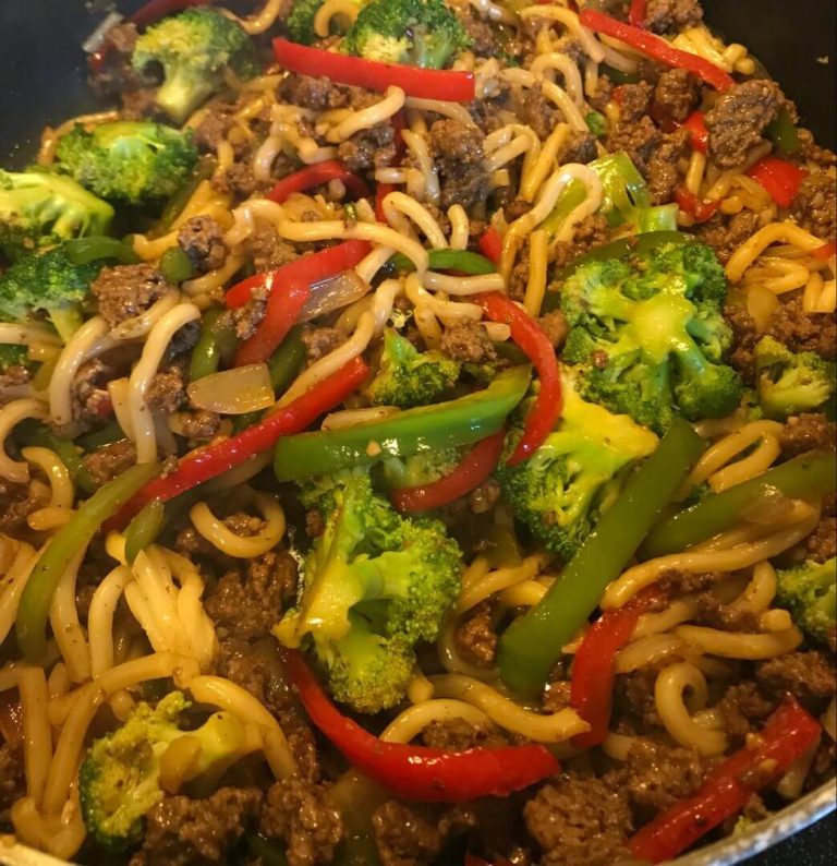 Ground Beef Chow Mein