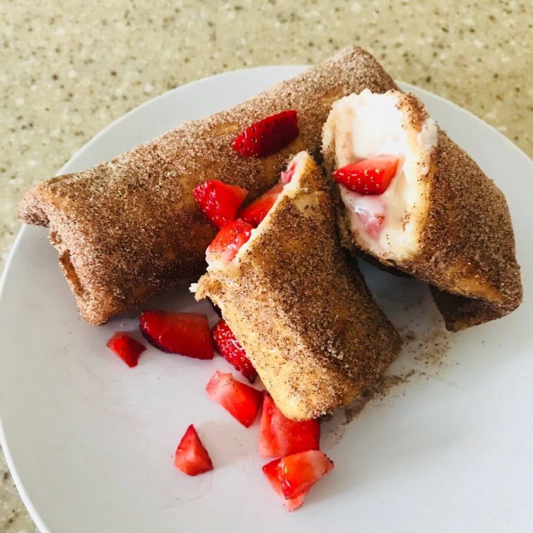 Strawberry Cheesecake Chimichangas