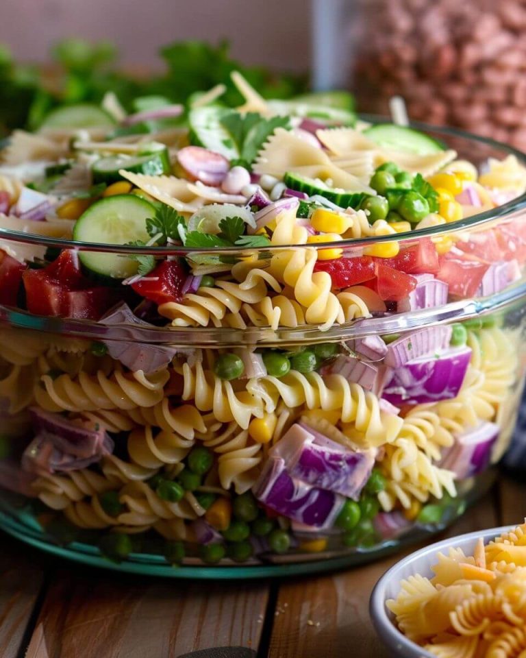 LAYERED PASTA SALAD
