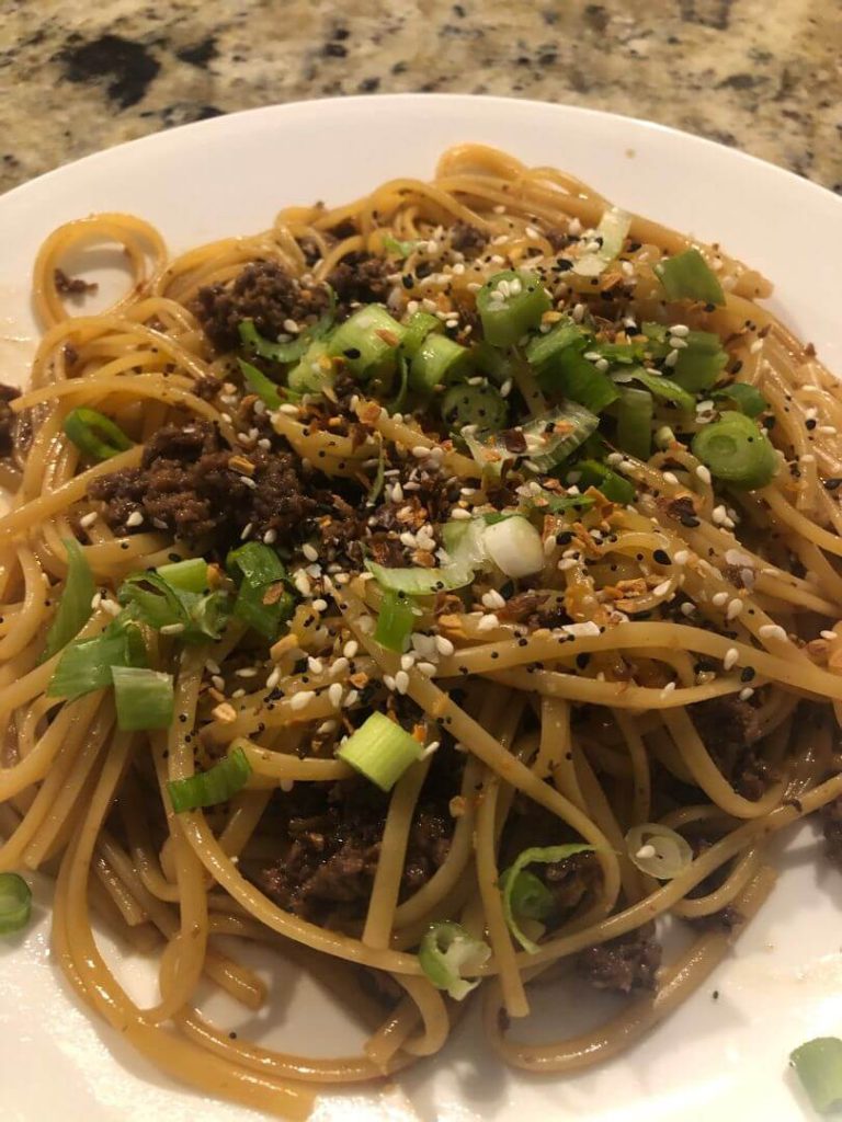 Mongolian Ground Beef Noodles