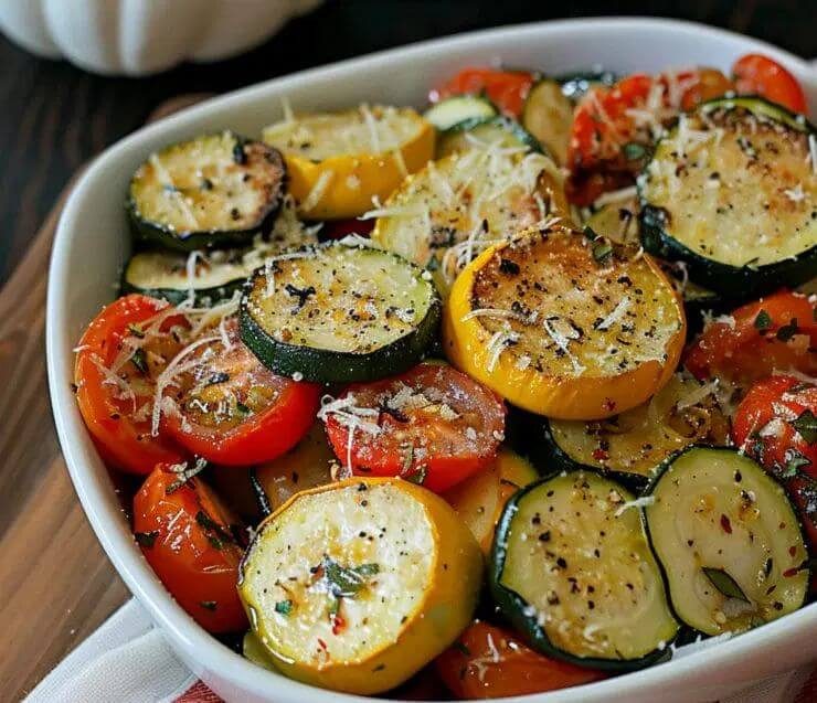 Roasted Garlic-Parmesan Zucchini, Squash, and Tomatoesis an easy and quick healthy keto dinner ideas recipes that you can cook if you like . In Tasty Recipes blog we got the best easy dinner.