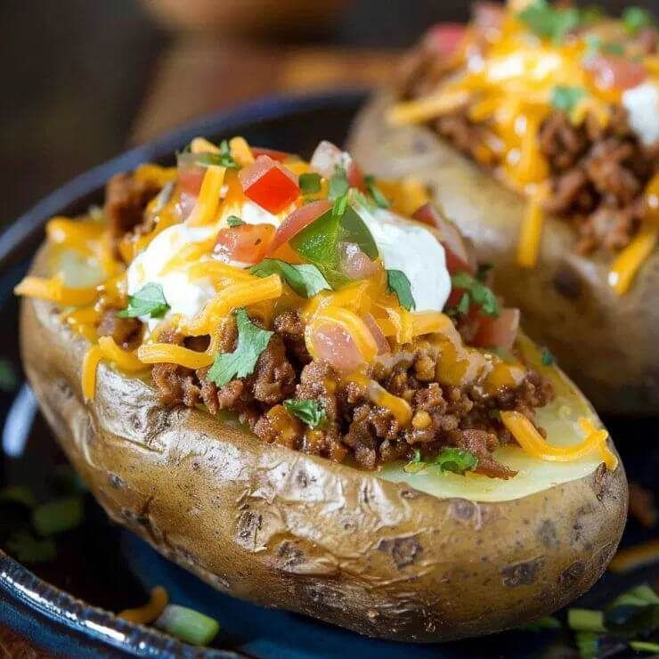 Taco Stuffed Baked Potatoesis an easy and quick healthy keto dinner ideas recipes that you can cook if you like . In Tasty Recipes blog we got the best easy dinner.