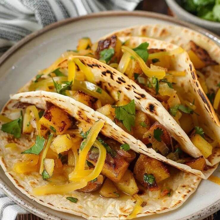 Potato Tacos with Green Chiliesis an easy and quick healthy keto dinner ideas recipes that you can cook if you like . In Tasty Recipes blog we got the best easy dinner.