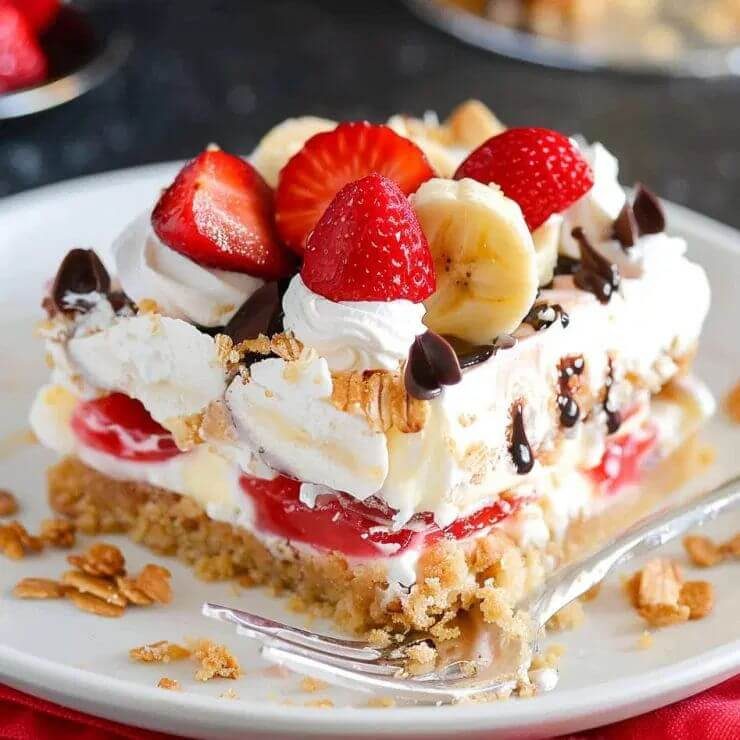 No-Bake Banana Split Cakeis an easy and quick healthy keto dinner ideas recipes that you can cook if you like . In Tasty Recipes blog we got the best easy dinner.