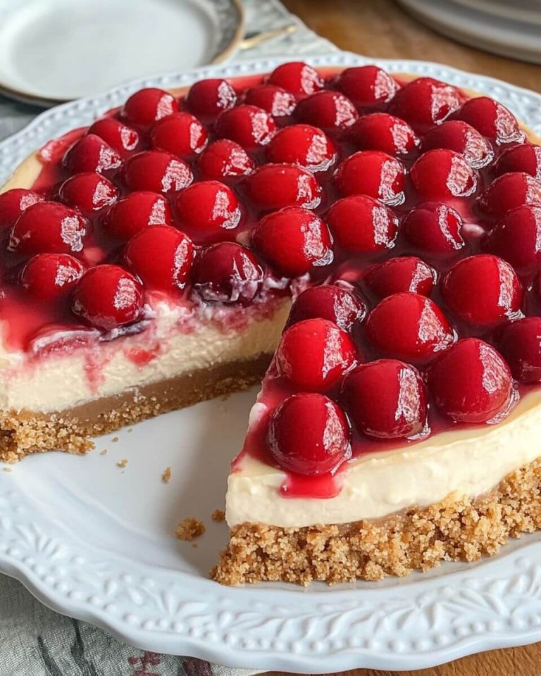 Easiest No-Bake Cherry Cheesecake