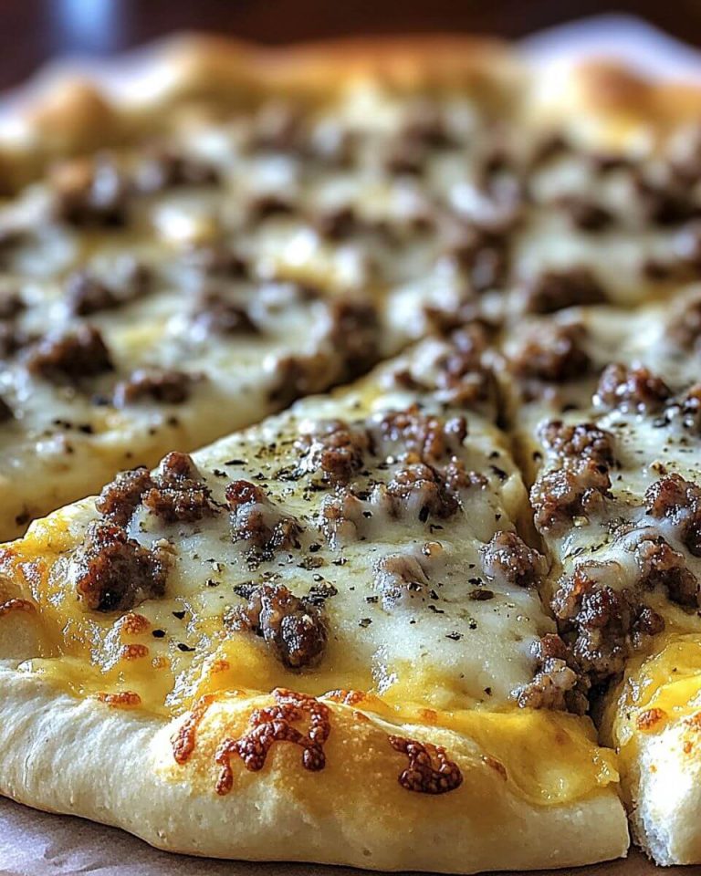 Biscuits and Sausage Gravy Breakfast Pizza