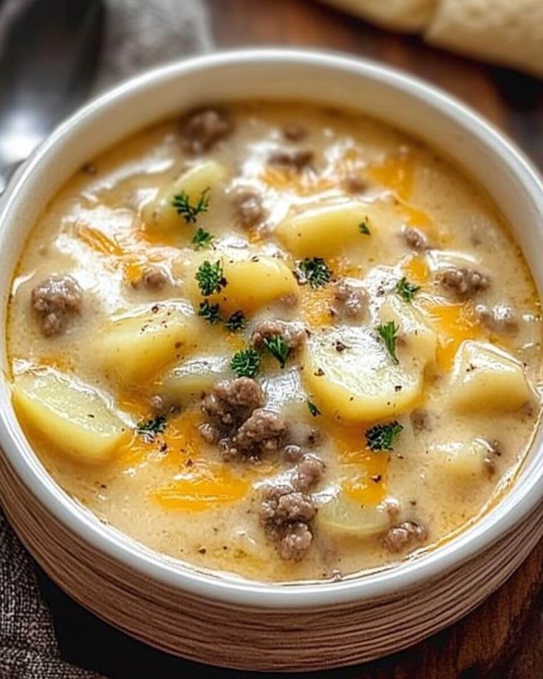 Cheesy Hamburger Potato Soup