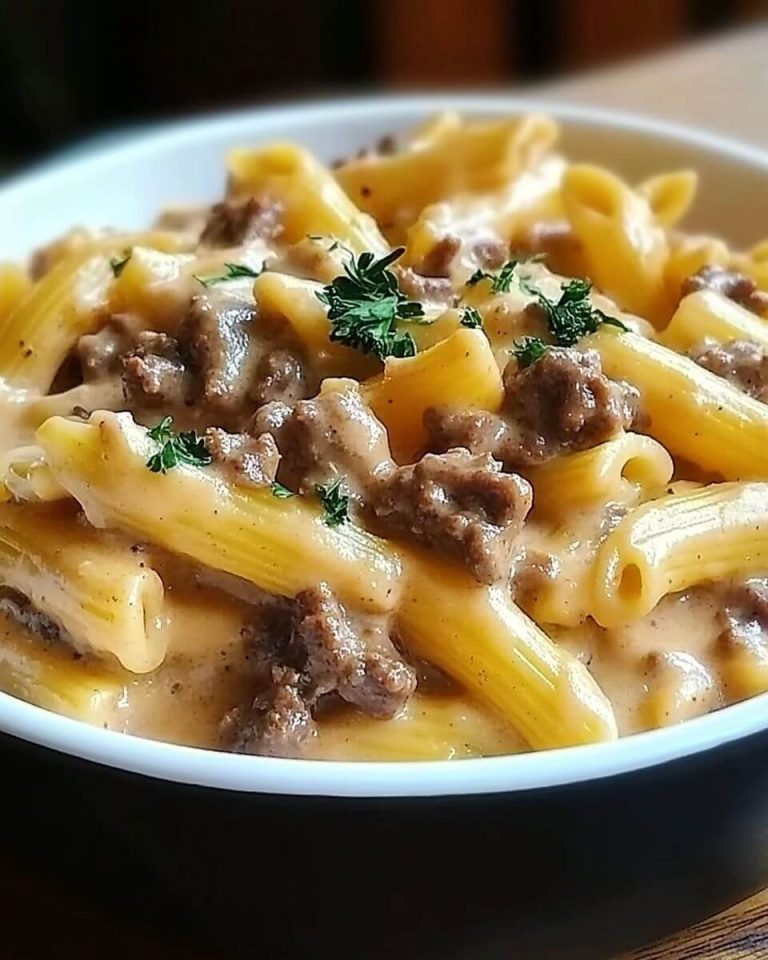 Creamy Slow Cooker Beef Pasta