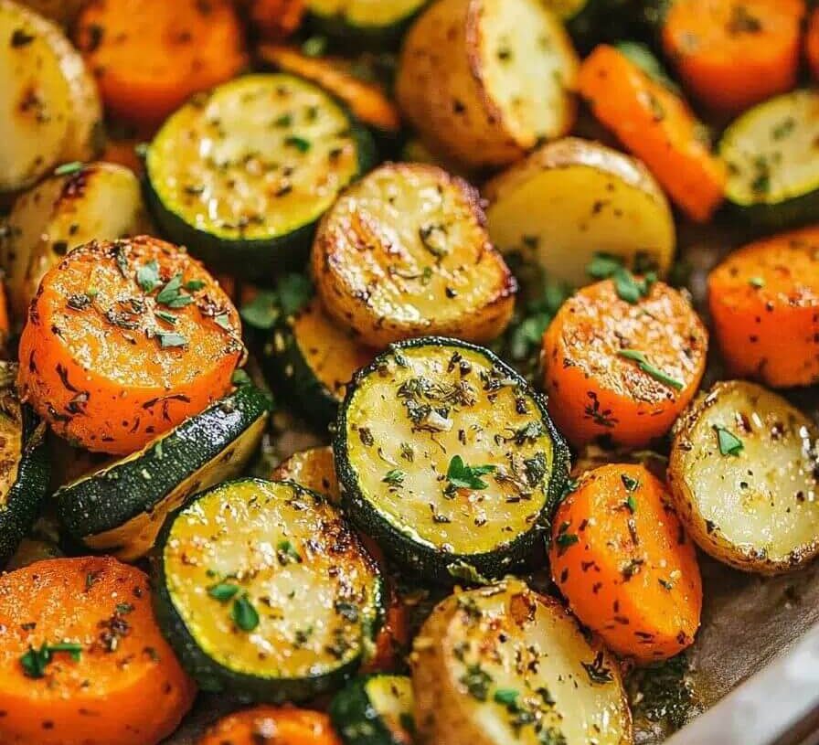 Garlic Herb Roasted Potatoes Carrots and Zucchiniis an easy and quick healthy keto dinner ideas recipes that you can cook if you like . In Tasty Recipes blog we got the best easy dinner.