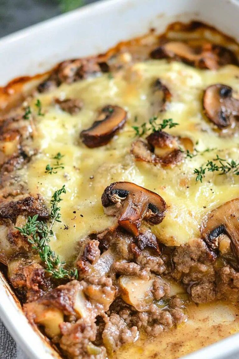 Hamburger Mushroom Bake