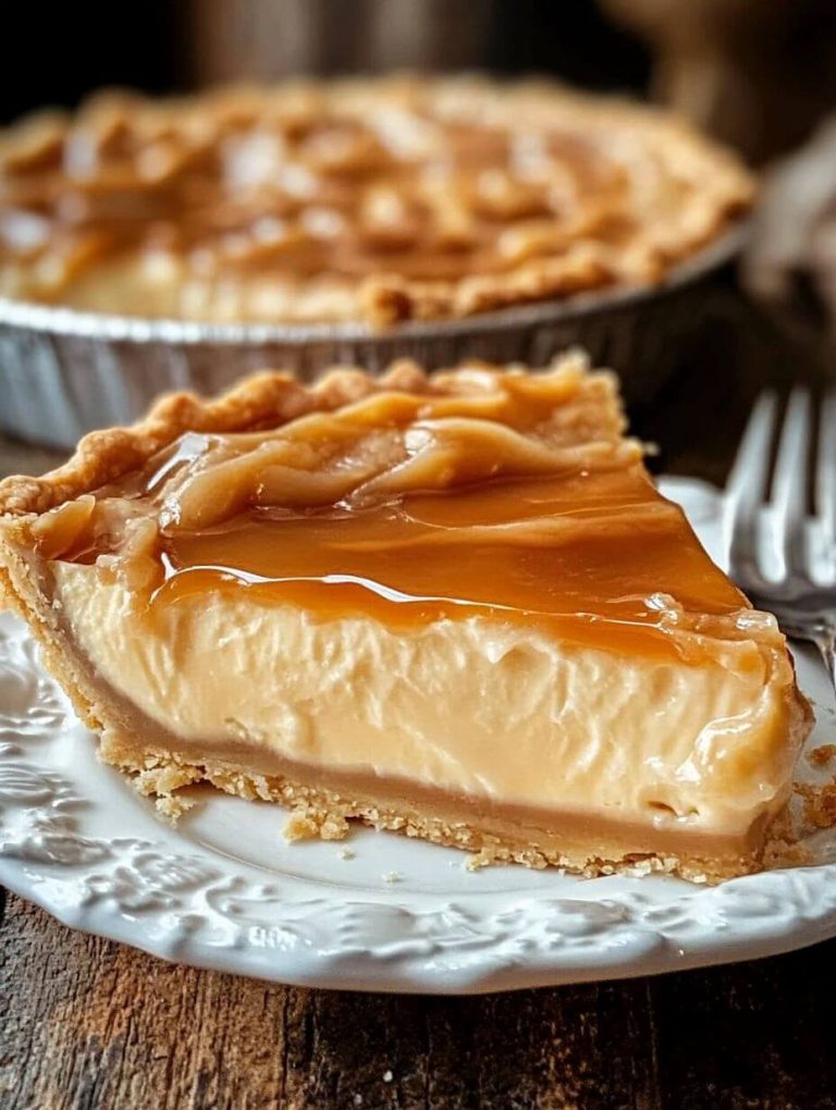 Creamy Caramel Custard Pie