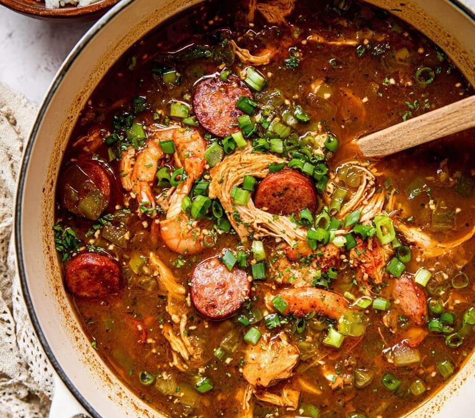 Cajun Chicken and Sausage Gumbois an easy and quick healthy keto dinner ideas recipes that you can cook if you like . In Tasty Recipes blog we got the best easy dinner.