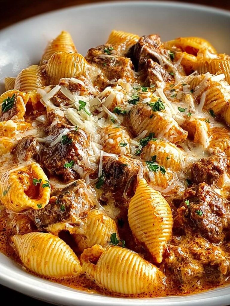 Creamy Paprika Steak Shells