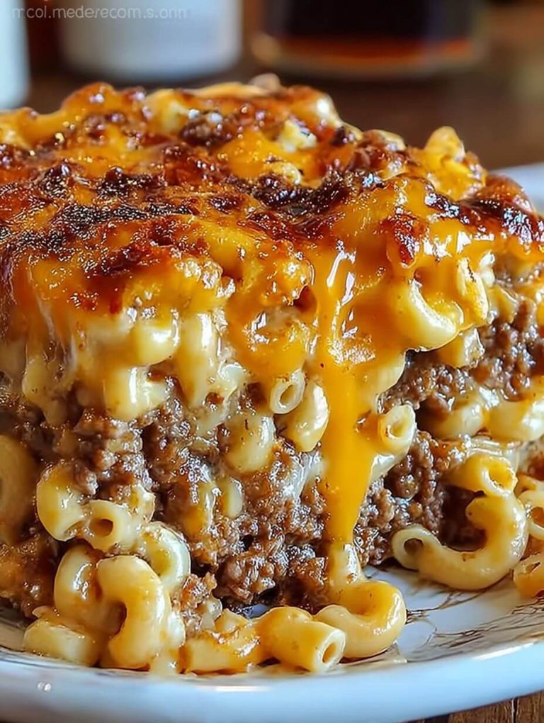 Macaroni and Cheese Meatloaf Casserole