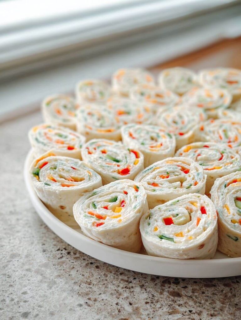 Vegetable Cream Cheese Tortilla Roll Ups