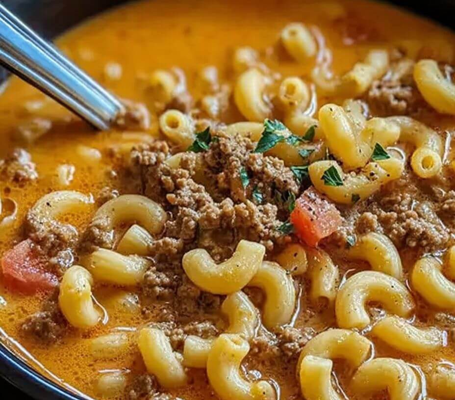 One-Pot Cheeseburger Macaroni Soupis an easy and quick healthy keto dinner ideas recipes that you can cook if you like . In Tasty Recipes blog we got the best easy dinner.