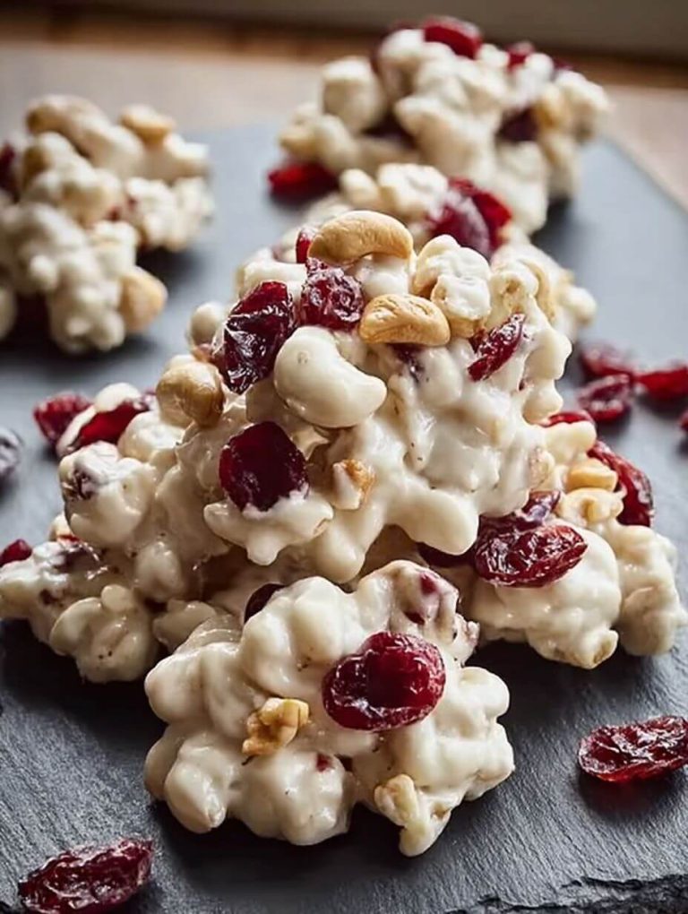 Amish White Cashew Clusters with Cranberries