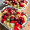 Cheesecake Fruit Salad in a Tin Foil Tray