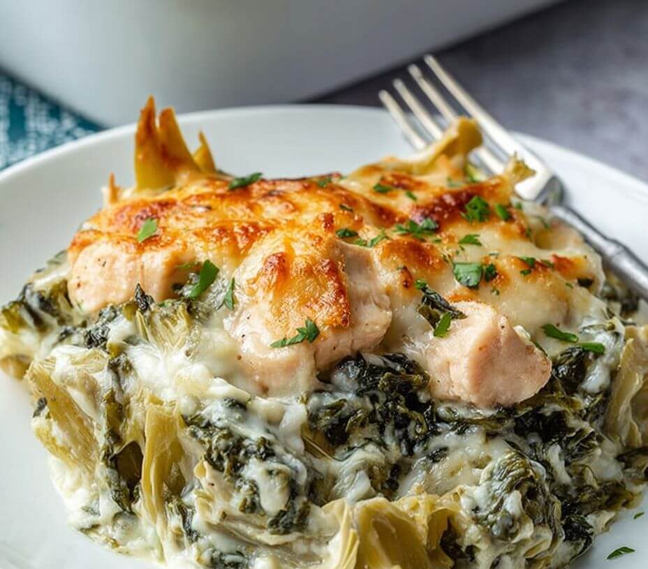 Creamy Chicken Florentine & Artichoke Casseroleis an easy and quick healthy keto dinner ideas recipes that you can cook if you like . In Tasty Recipes blog we got the best easy dinner.