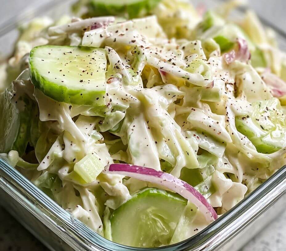 Creamy Peppery Coleslaw with Cucumbers and Celeryis an easy and quick healthy keto dinner ideas recipes that you can cook if you like . In Tasty Recipes blog we got the best easy dinner.