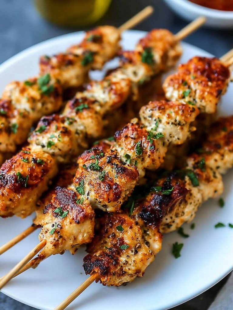Italian Parmesan Chicken Skewers