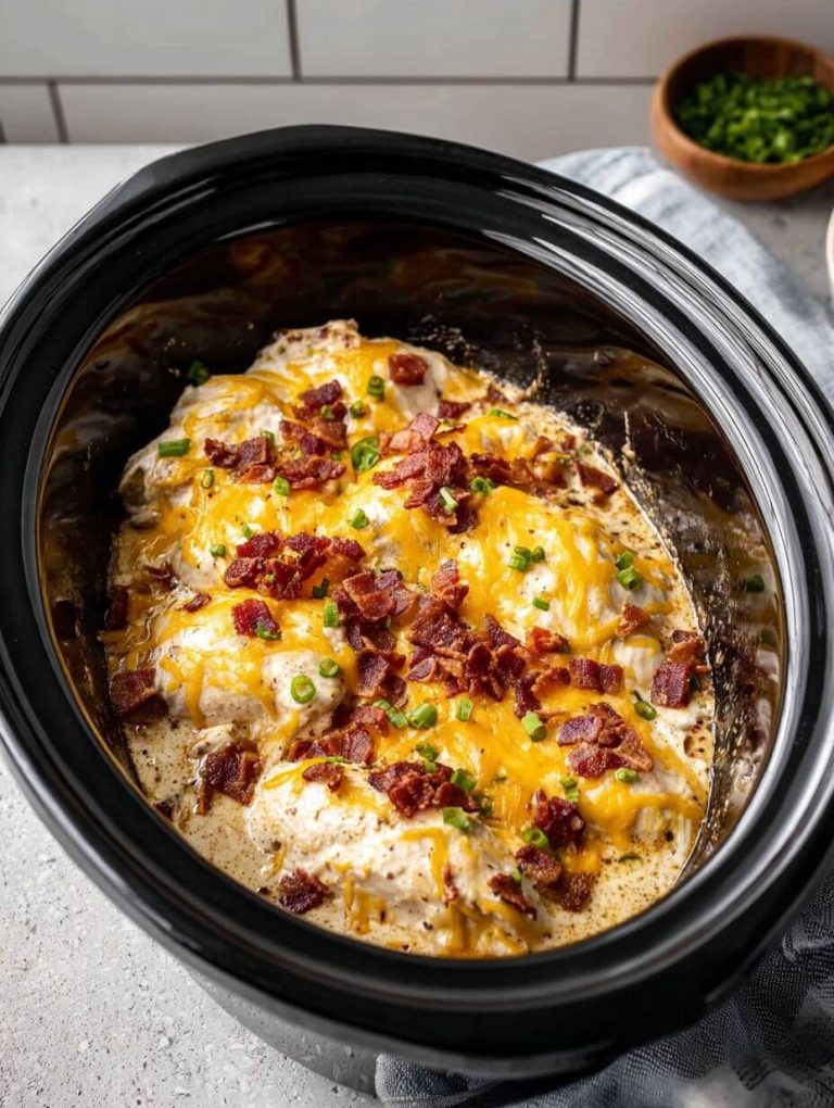 Slow Cooker Cheesy Bacon Ranch Chicken