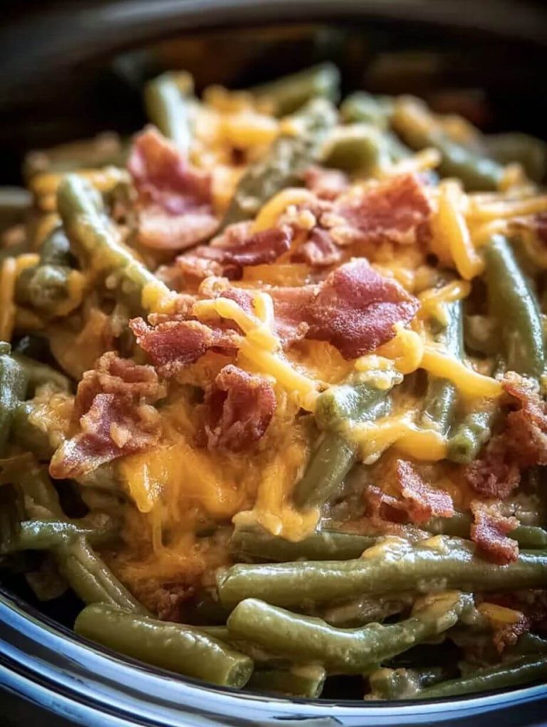 Slow Cooker Amish Green Bean Casserole