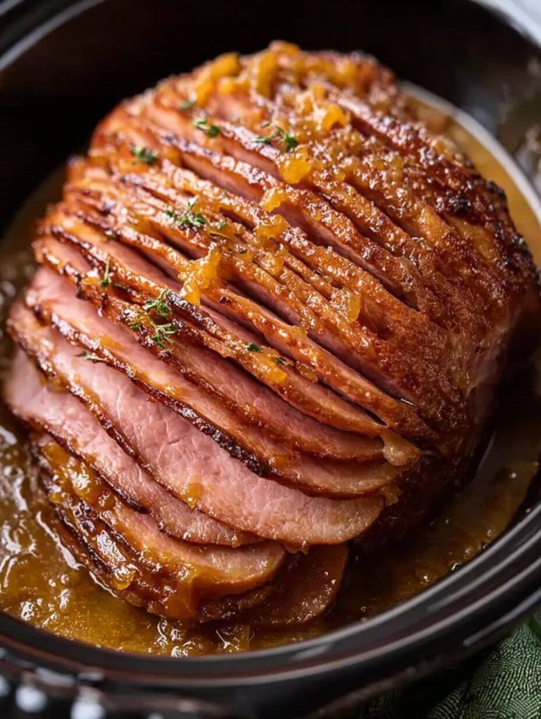 Slow Cooker Apricot Dijon Spiral Ham