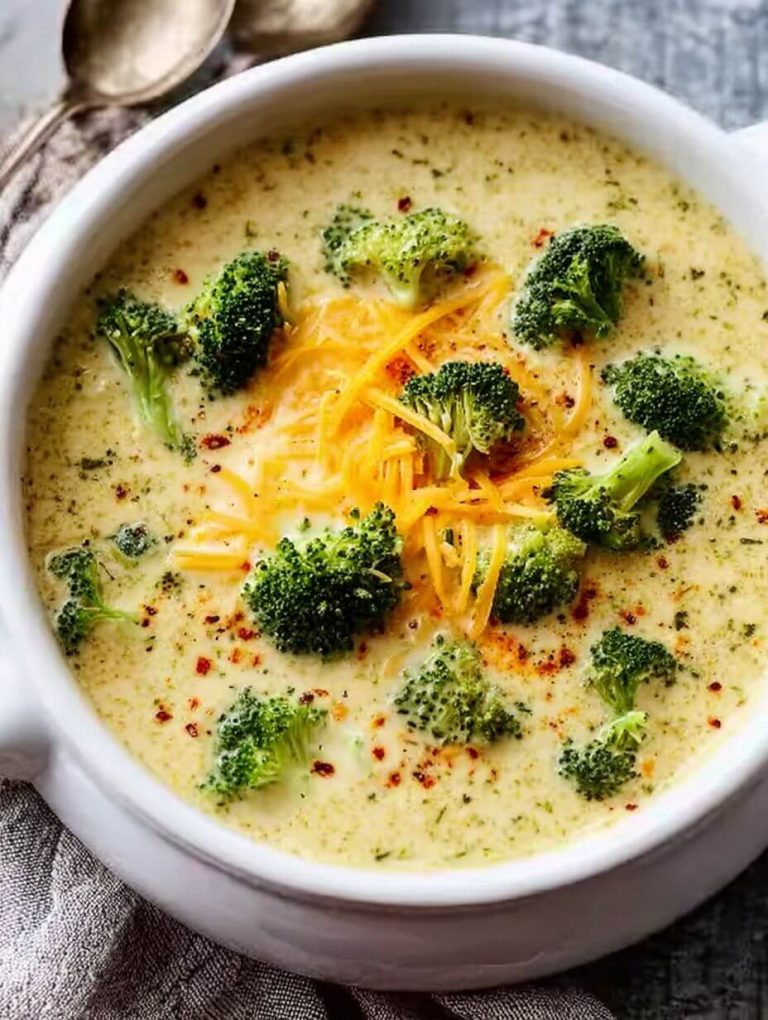 Slow Cooker Cheesy Broccoli Soup