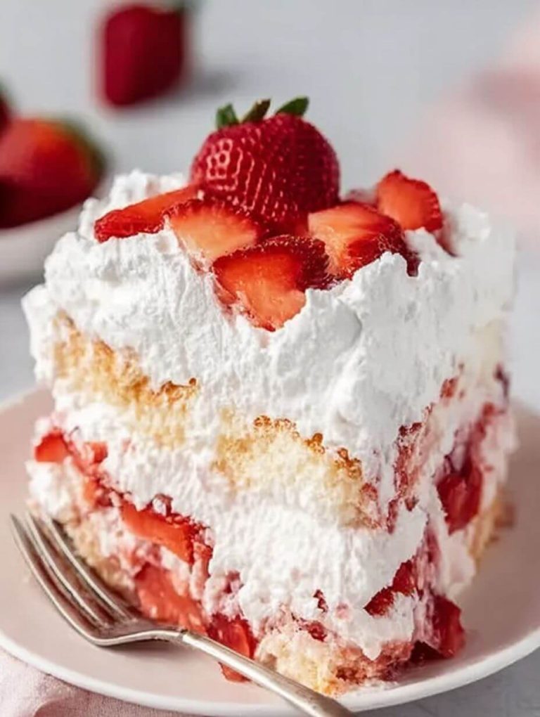 Strawberry Angel Food Cake