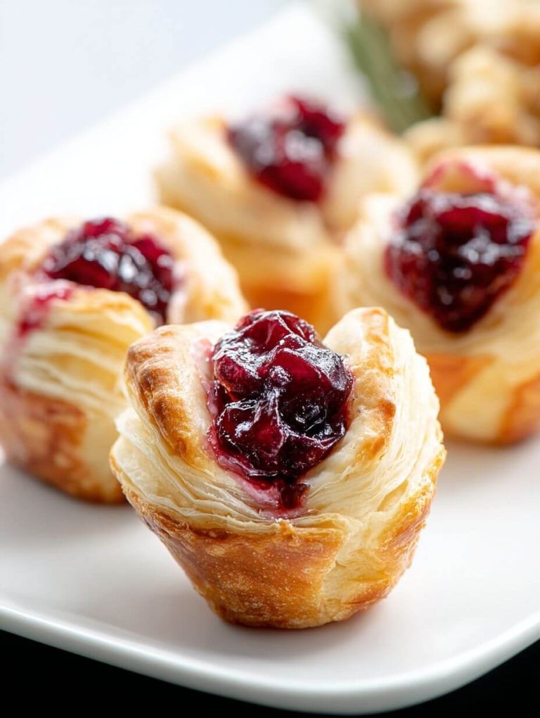 Cranberry Brie Pastry Bites