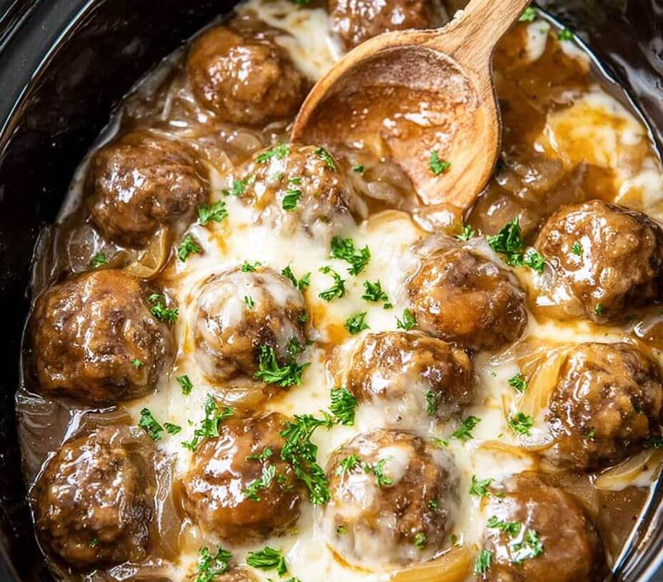 Crockpot French Onion Meatballsis an easy and quick healthy keto dinner ideas recipes that you can cook if you like . In Tasty Recipes blog we got the best easy dinner.